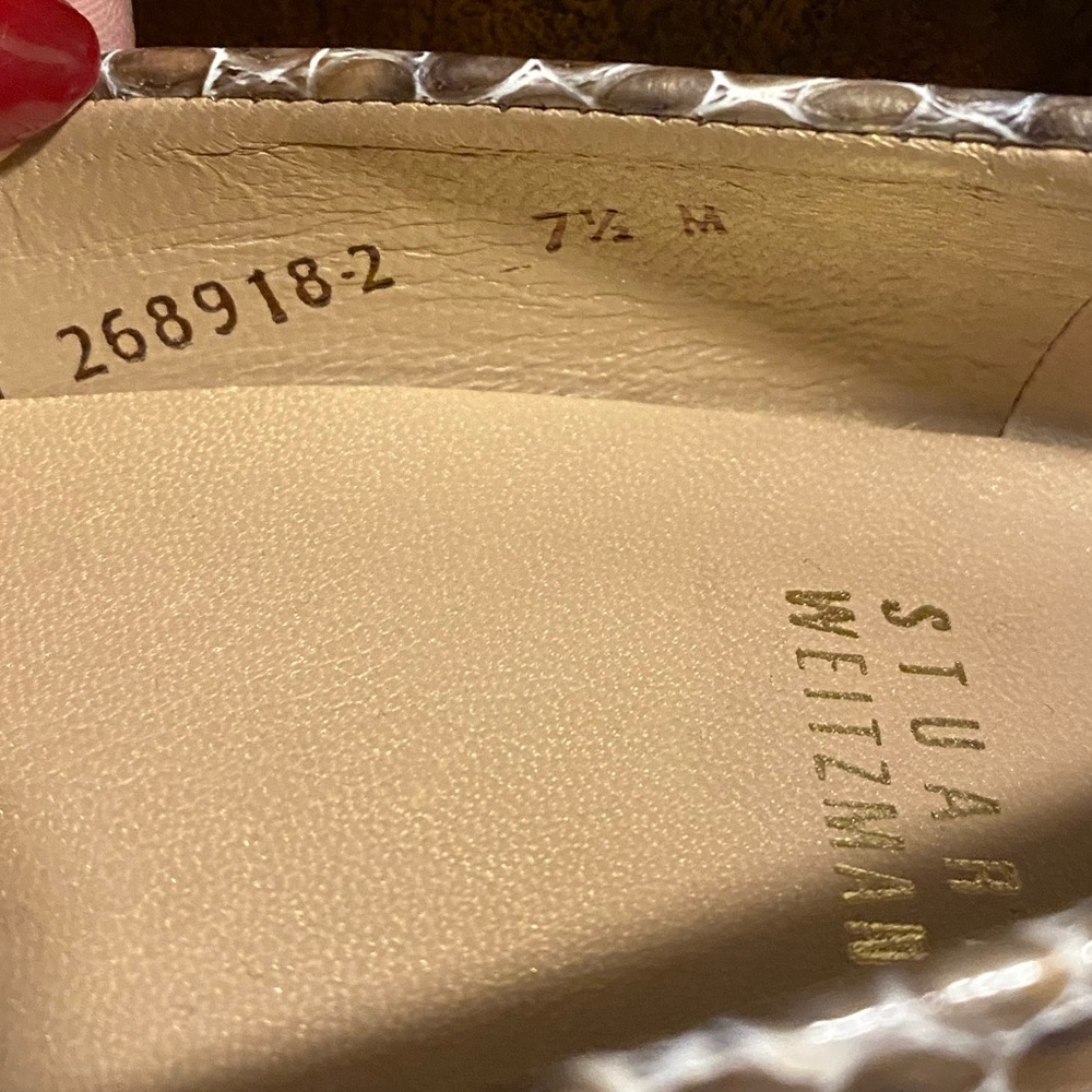 Stuart Weitzman Python Peep-Toe Pumps - image 8